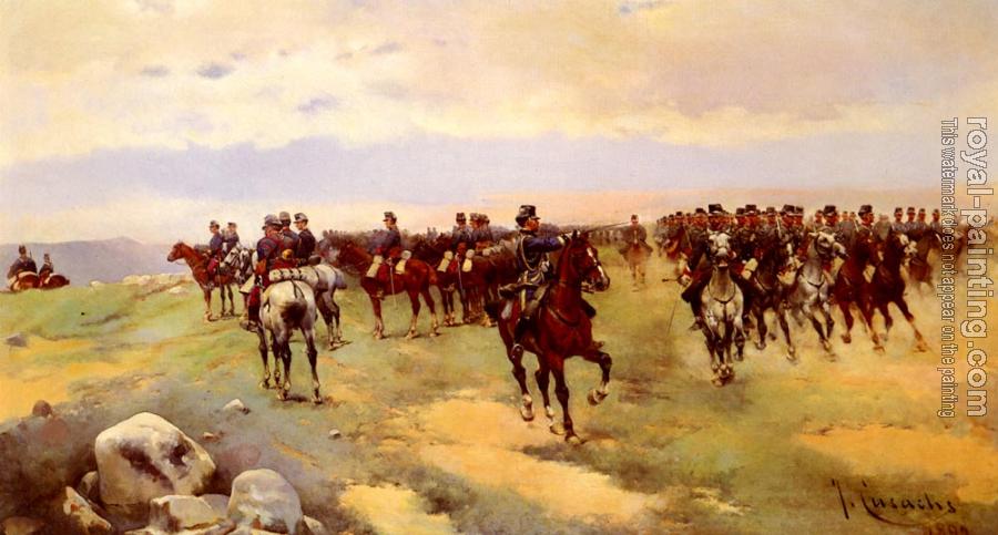 Jose Cusachs Y Cusachs : Soldier On Horseback